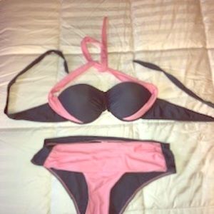 Brand New Pink and Grey Bikini